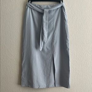 NWOT All Row Light Blue Split Front Skirt in Size S